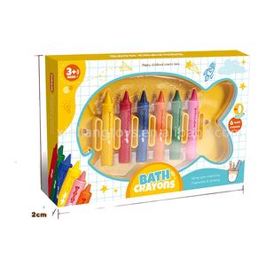 무료 샘플 어린이 다채로운 크레용 세트 아기 욕조 크레용 무독성 빨 색상 목욕 크레용 장난감 - Product Image 2