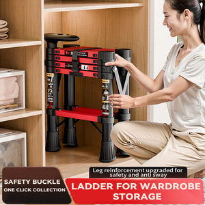 Échelle télescopique moderne en acier au carbone certifiée CE, pliable 4/5/6 sections, pour appartement, OEM ODM disponible pour l'Europe et l'Amérique du Sud - Product Image 3