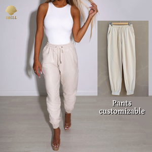 Luluxiyaya经典戴安娜圆领双层宽前无袖纽扣底衬衫性感女紧身衣 - Product Image 6