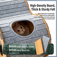 Griffoir et jouet pour chat Kinghon de style pastoral avec matériau en feutre pour affûter les griffes - Design de luxe multicouche
