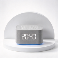 Machine à bruit blanc tout-en-un avec contrôle par application mobile, horloge numérique, alarme, haut-parleur 5.0 et veilleuse RVB à changement de couleur