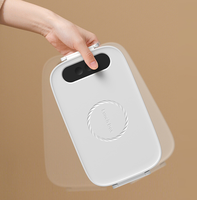 Boîte à lunch chauffante électrique sans fil portable, isolée thermiquement, en acier inoxydable, 1000 ml, à double niveau, étanche, pouvant faire la vapeur, chauffe-aliments