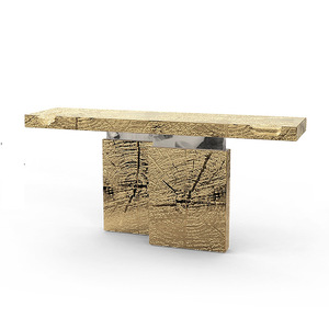 <span class=keywords><strong>Console</strong></span> di lusso contemporaneo italiano da salotto in acciaio inox marmo per la casa Hotel Villa corridoio scopo decorativo - Product Image 1