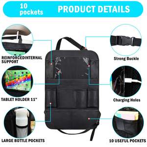 Bolsa de Almacenamiento Plegable para Asiento Trasero de Coche, de Tela Oxford de Poliéster Impermeable 600D - Product Image 2