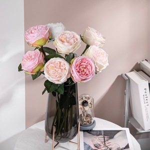 ดอกกุหลาบประดิษฐ์ CallaFloral ก้านเดี่ยว กลีบโพลีเอสเตอร์ สำหรับตกแต่งงานแต่งงานภายในอาคาร - Product Image 2