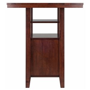 DB Albany <b>Walnut</b> High <b>Table</b> with Cabinet Elegant Dining Solution - Product Image 3