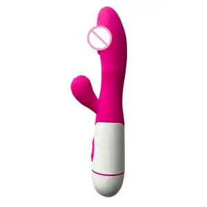 Dildo Dual Rabbit realistis untuk wanita, g-sports pemijat klitoris mainan seks stimulasi Dildo Vibrator untuk wanita