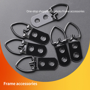 Accessoires de quincaillerie pour cadre photo TS-K010 CJ055, crochets robustes en fer noir, métal, 2 trous, anneaux en D, crochets de suspension pour cadre photo - Product Image 1