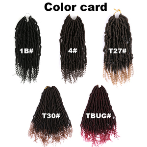Perruques africaines en gros très demandées, 14 pouces, 70g, fibres haute température, extensions de tresses au crochet Bomb Twist - Product Image 6