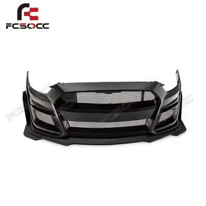 Rejilla de entrada de aire modificada de fibra de vidrio estilo <span class=keywords><strong>Shelby</strong></span> <span class=keywords><strong>GT500</strong></span> para <span class=keywords><strong>Ford</strong></span> <span class=keywords><strong>Mustang</strong></span> 2015-2021 nueva actualización de labio de parachoques delantero - Product Image 2