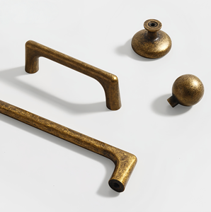Tiradores de <span class=keywords><strong>Muebles</strong></span> <span class=keywords><strong>Retro</strong></span> de Bronce Antiguo, Tiradores de Cajones de Aleación de Zinc Vintage, Tiradores Sólidos para Puertas de Armario - Product Image 2