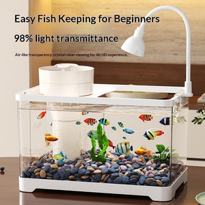 Vente en gros Nouveau modèle 2026 Aquarium en plastique AS - 3 couleurs 5 tailles avec système de filtration à pomme de douche - Product Image 5