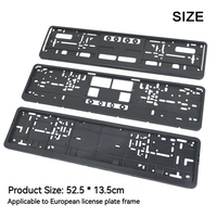 Support de plaque d'immatriculation universel en plastique PP pour voitures européennes Couverture du cadre euro européen Europe Standard