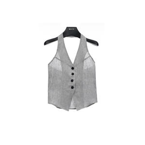 Uma לבן נשים מינימליסטי אוסף האביב החדש רסים העליון נקרע העליון של נקרז גואנגג 'ואו shisanhang run deng - Product Image 5