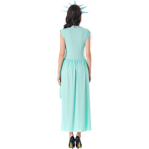 Disfraz Popular <span class=keywords><strong>de</strong></span> <span class=keywords><strong>la</strong></span> Diosa Griega Lady Liberty para Mujer, Vestido <span class=keywords><strong>de</strong></span> Halloween para Adultos con Antorcha - Product Image 3