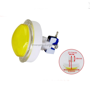 12V 60mm chapeau convexe bouton poussoir rond pour Consoles de jeu à pièces distributeur automatique Machine à griffes machine de basket-ball - Product Image 6