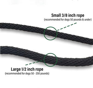 Correa deslizante-Combo de Correa y Collar para perros-Hecho en China-Negro, <span class=keywords><strong>3</strong></span>/8 pulgadas X 6 pies-para razas pequeñas/Medianas - Product Image 4