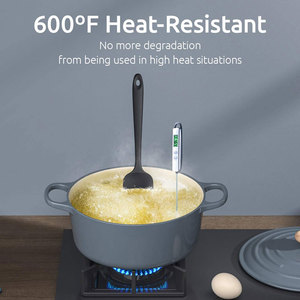 Juego de 4 piezas de silicona de grado alimenticio, espátula negra resistente al calor, 2022 grados, para cocina, 600 - Product Image 2