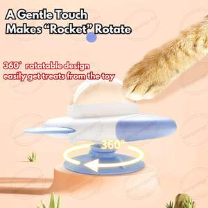 Jouet de puzzle interactif rotatif pour chat, <span class=keywords><strong>anti</strong></span>-dérapant, avec distribution de nourriture, pour l'enrichissement des animaux de compagnie - Product Image 4