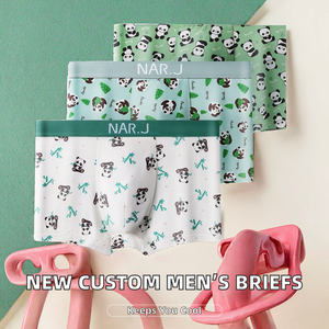 Calzoncillos Boxer para Hombre 2023, NUEVOS, con Logotipo Personalizado, de Calidad, a Media Cintura, con Rayas, Transpirables, de Spandex/Poliéster, al por Mayor - Product Image 2