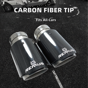 Embout de tuyau d'échappement universel en fibre de carbone brillante de 1,5 mm d'épaisseur, compatible BMW, Daonan Car <span class=keywords><strong>Remus</strong></span> Muffler - Product Image 3