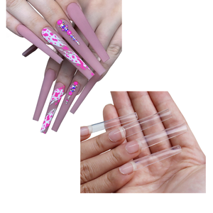 Ventes en gros de pointes d'ongles en gel X, couverture complète <span class=keywords><strong>XXL</strong></span>, 360 pièces, <span class=keywords><strong>faux</strong></span> ongles de haute qualité, pointes d'extension d'ongles en gel souple 3XL - Product Image 1