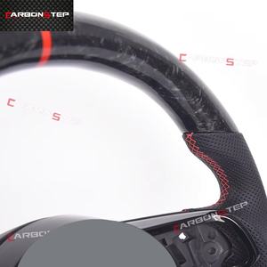 Volant en fibre de carbone forgé pour Volkswagen VW <span class=keywords><strong>Golf</strong></span> <span class=keywords><strong>7</strong></span> R Golf7 Mk7 <span class=keywords><strong>GTI</strong></span> 7r Volante - Product Image 6