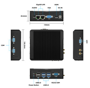 Mini PC industrial Incorporado Firewall Router <span class=keywords><strong>Intel</strong></span> N5095 Dual <span class=keywords><strong>Ethernet</strong></span> RJ45 LAN 4 COM Portas Serial PfSense OPNsense Controlador - Product Image 2