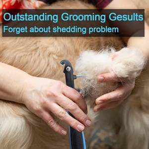Sikat Anjing dan Sikat Kucing 2 Sisi Alat Perawatan Hewan Peliharaan untuk Deshedding Sikat Perawatan Hewan Peliharaan Terbaik untuk Berambut Sedang dan Panjang - Product Image 4