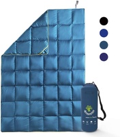 Manta de Plumón para Camping y Senderismo, de Nailon, Impermeable, Compacta, Blanca, Marca Beitao, 800 Fill Power