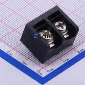 DBT50-9.5-2P-BK-P Barrier Terminal Block Through hole Component (THT),P=9.5mm Connector Three Sides 9.5mm 1x2P Straight Pin - Product Image 1