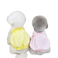 Dernier printemps été robe en dentelle pour chien de compagnie confortable style de loisirs motif solide vêtements pour chien adorable
