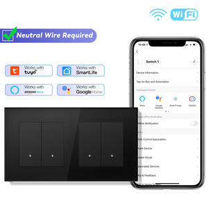 Interruptor Inteligente de Pared Táctil MVAVA con Marco de Vidrio de Cableado Rápido para <span class=keywords><strong>Control</strong></span> Inalámbrico de Luz, 10A, Auto-Reiniciable, Botón de Presión - Product Image 3