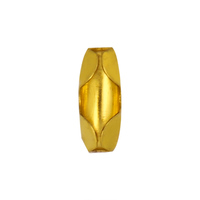 Terminales de latón chapados en oro de 10.3*4.2mm, conectores de sujeción para cordones, accesorios para la fabricación de joyería artesanal