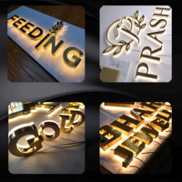 Livraison rapide, enseignes commerciales personnalisées en métal avec surface RGB, lettres lumineuses pour logo de marque, enseigne extérieure pour magasin