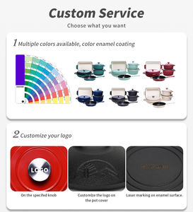 <span class=keywords><strong>Set</strong></span> di Pentole in Ghisa Smaltata Antiaderente di Alta Qualità, 8 Pezzi per Cucina - Product Image 6