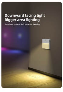 Cow جديد USB مستشعر ذكي أدى ضوء الليل الجسم مصباح ABS الحديث مع لاسلكي لغرفة النوم الإضاءة الجوية - Product Image 3