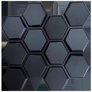 Hiện đại <span class=keywords><strong>3D</strong></span> PVC Panel tường hình học kim cương hình dạng cho nội thất không thấm nước Matt đen hình nền sticker cho phòng khách phòng ngủ - Product Image 5