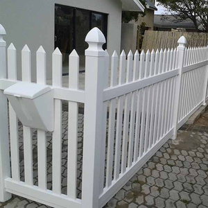 Panneau de clôture en PVC Fentech avec portail, clôture en vinyle festonné personnalisable, blanc - Product Image 3