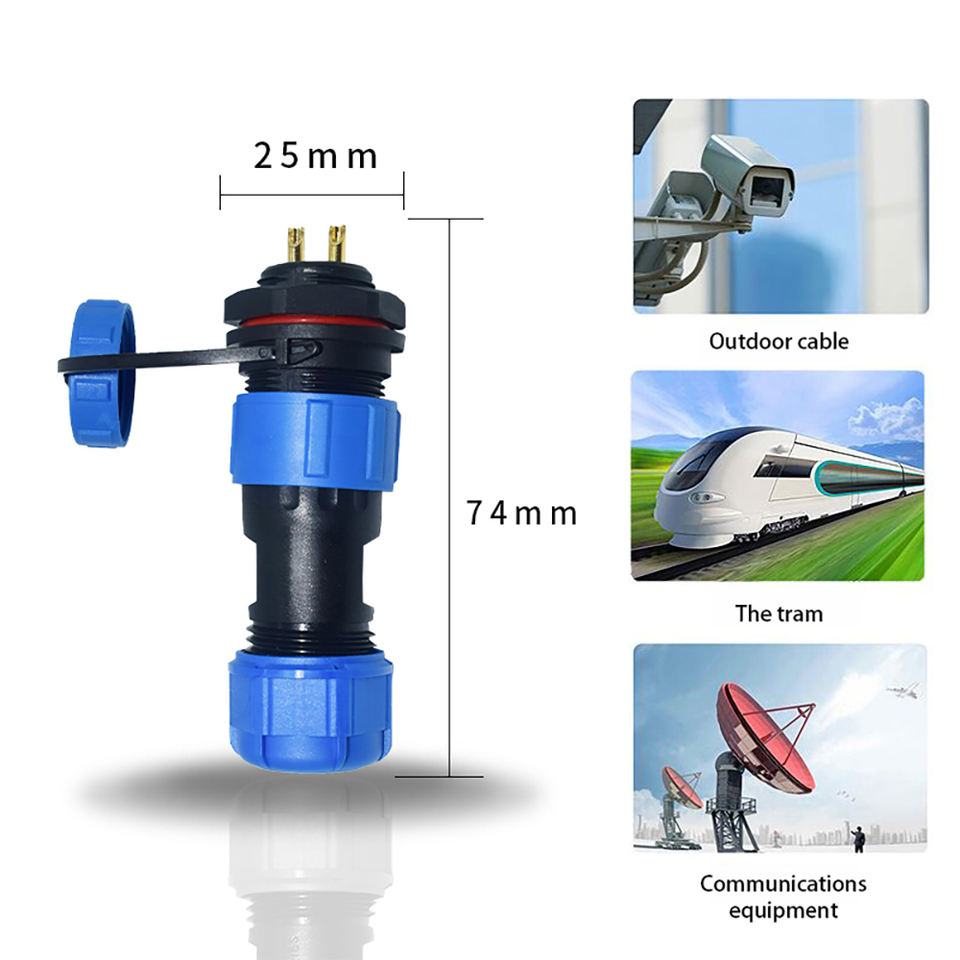 WEIPU SP13 SP17 SP21 Series IP68 Waterproof Panel Mounted Inline Coupler Connector 2-12 Pin