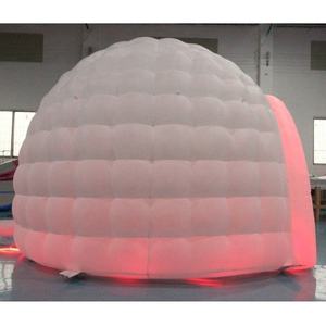 Benutzer definierte Größe Riesiges aufblasbares Zelt Weiße LED-Beleuchtung Aufblasbares Iglu-Kuppel zelt zum Verkauf - Product Image 6