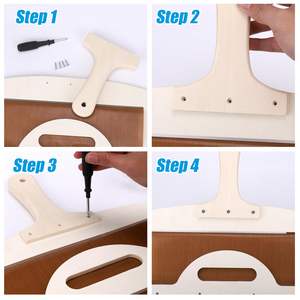 مجرفة بيتزا غير لاصقة مقشر بيتزا منزلق بمقبض ، مجذاف بيتزا ذكي 12 بوصة للبيتزا - Product Image 2