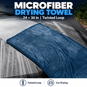 Toalla de microfibra de bucle retorcido para secado de coches, 24 x 36 pulgadas, toalla grande absorbente para detallado automotriz y limpieza de vehículos - Product Image 3