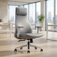 Chaise de bureau de direction ergonomique moderne à dossier haut KMJ, confortable, en cuir, réglable en hauteur, chaise de bureau informatique
