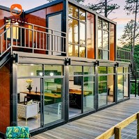 Villa de luxe Cbox pour l'extérieur, appartement modulaire préfabriqué à 2 étages avec chambres, cuisine, maison conteneur en kit