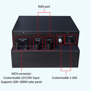 12V 24V DC 48V PoE IEEE 802.3bt/at/af 오프 그리드 태양열 <span class=keywords><strong>UPS</strong></span> 시스템 리튬 배터리 40W-<span class=keywords><strong>50W</strong></span> AP/IP 아이폰/안테나/CCTV 카메라 - Product Image 2