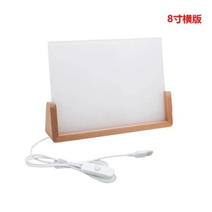 Thăng hoa đêm đèn khoảng trống <span class=keywords><strong>LED</strong></span> Acrylic khung ảnh với màu sắc ấm áp ánh sáng gỗ đứng cho máy ép nhiệt in ấn - Product Image 3