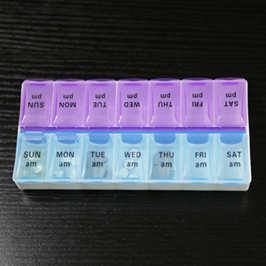 Weekly Pill Organizer, 7 Days Portable Travel Pill Box, Simple Plastic Pill Box