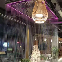 Fontaine à eau en acier inoxydable Yanyi Waterscape avec câble rouge, design moderne, installation facile, 220V, utilisation en extérieur, hôtel, 2 ans