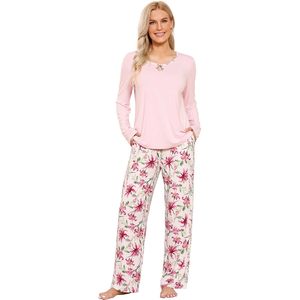 Ensemble de pyjama en bambou personnalisé, vêtements de nuit pour chambre à coucher, pyjama ajusté pour femmes, ensemble rose, pyjamas de luxe pour femmes, ensembles pour femmes - Product Image 4